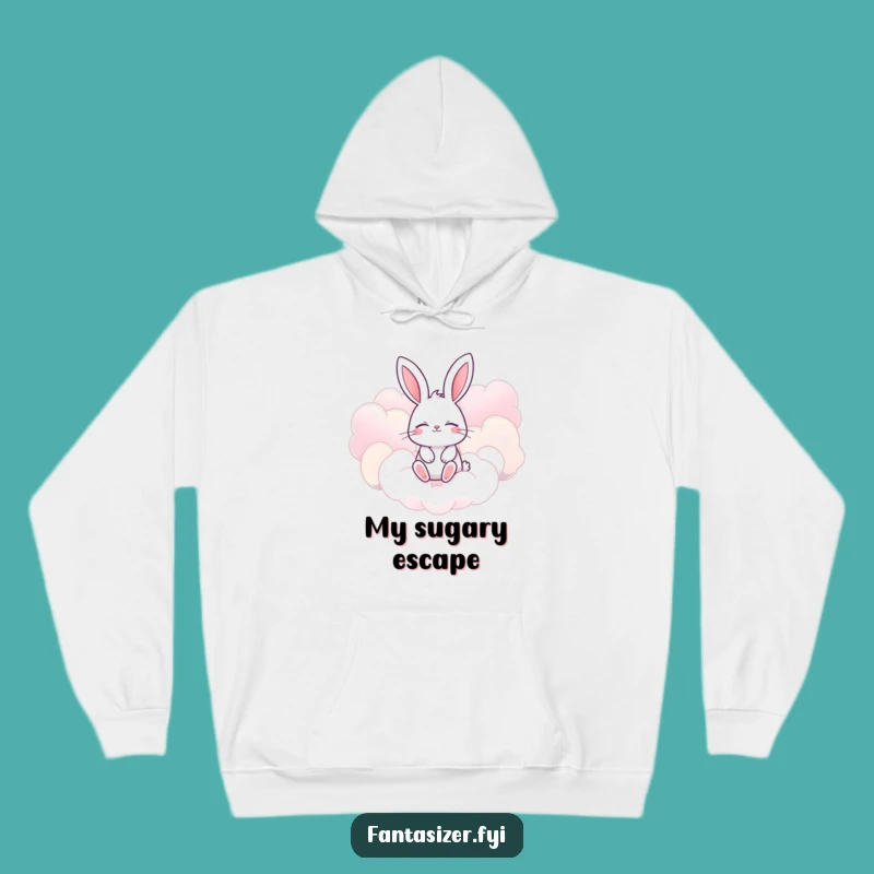 Funny Bunny Hoodie: Candy Cloud Explorer, Cozy and Funny Gift Apparel
