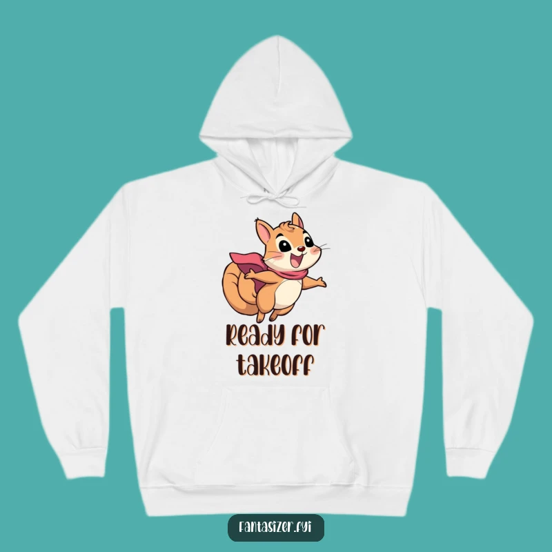 Funny Squirrel Superhero Hoodie: Cozy Up with Flying Fun