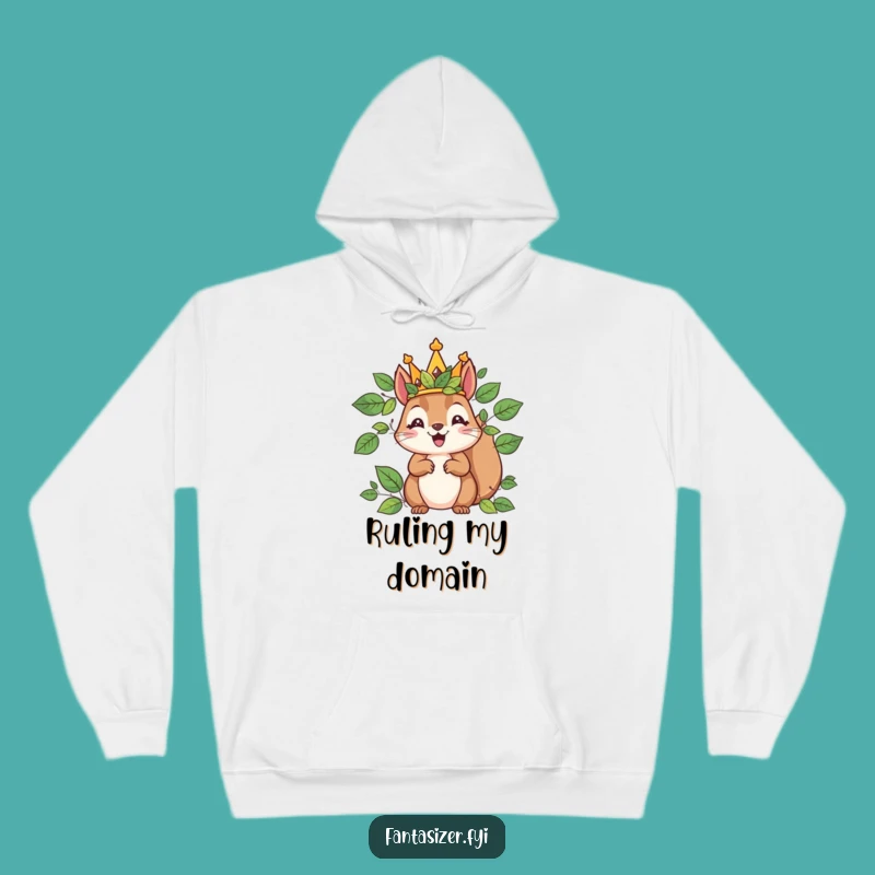 Cozy Funny Squirrel King Hoodie: Rule Your Warmth!