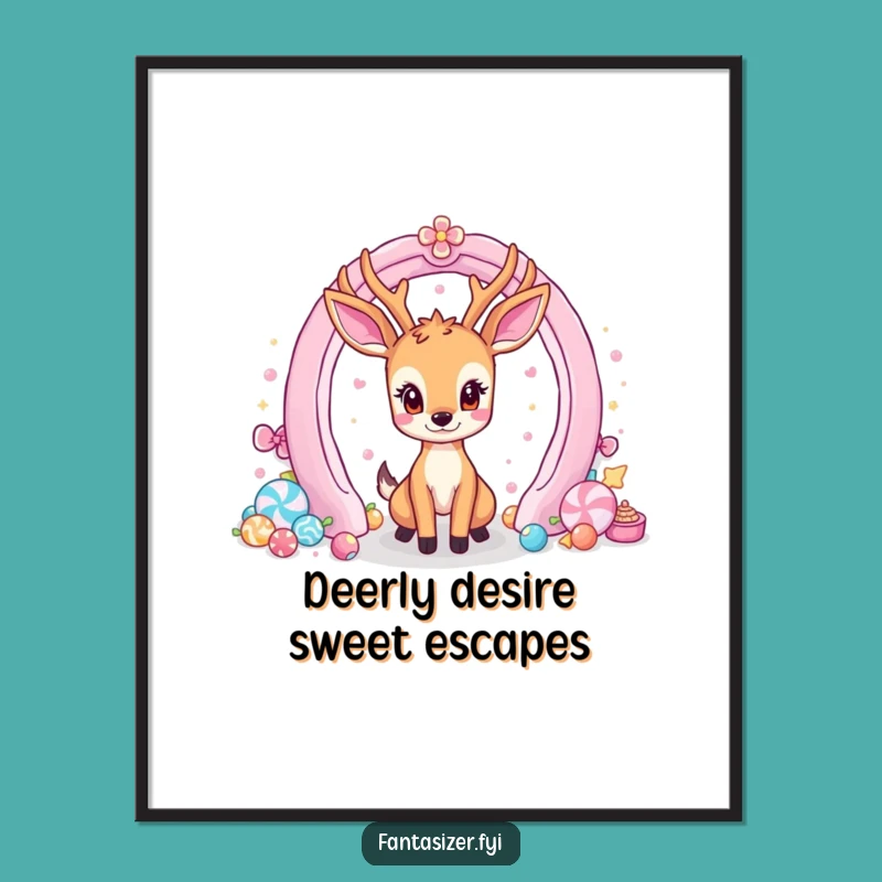 Free Printable Deer Candy Portal Art - Funny Downloadable Wall Decor