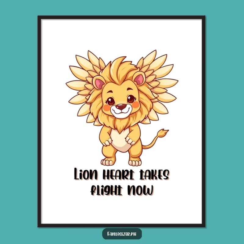 Free Printable Wall Art: Lion's Majestic Transformation, Mythical Creature, Humorous Downloadable Decor