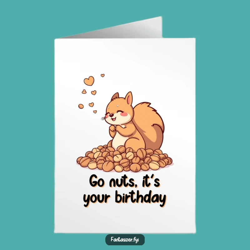 Free Printable Birthday Card: Squirrel's Nut Dream - Funny Downloadable Gift