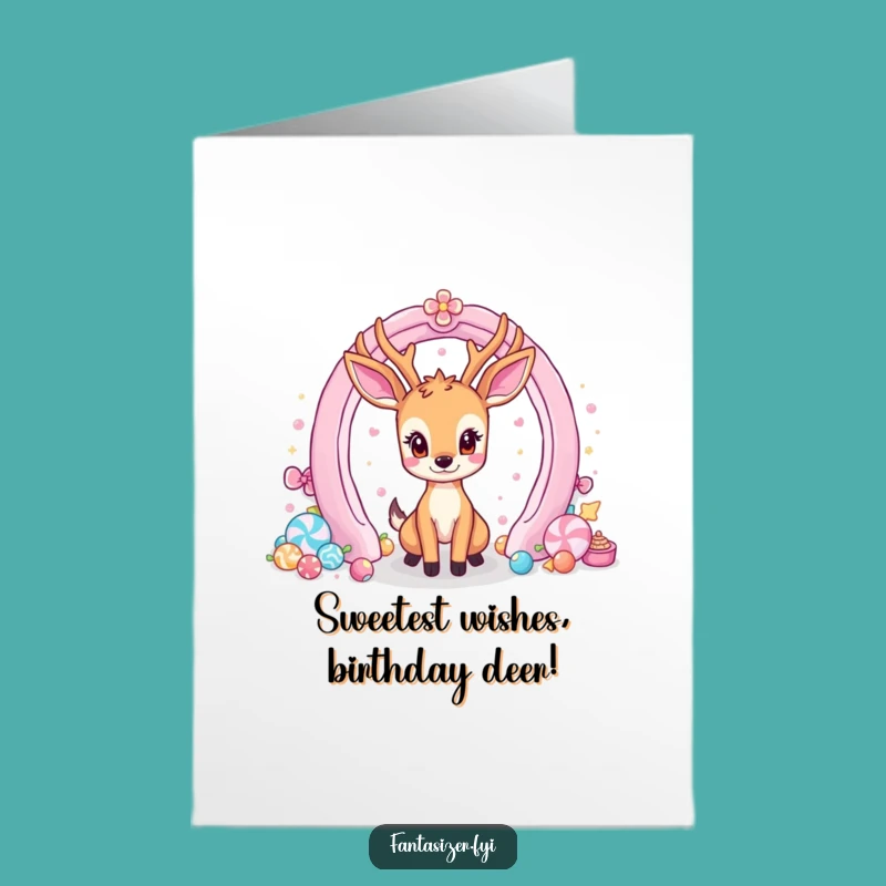 Free Printable Deer Candy Portal Birthday Card - Funny Downloadable Gift