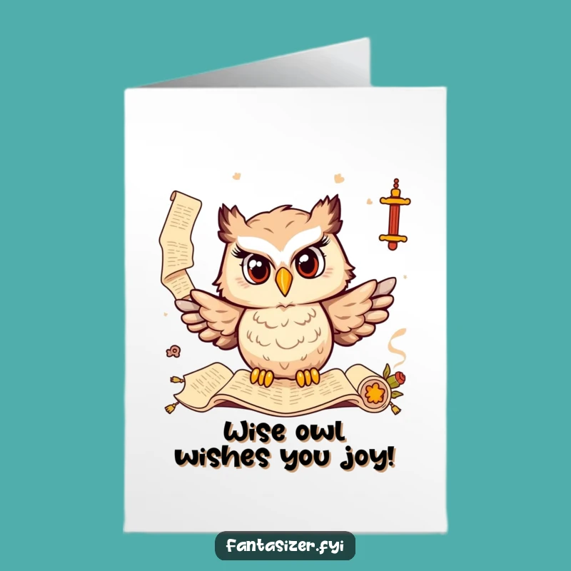 Free Printable Wise Owl Birthday Card - Funny Downloadable Gift for Scholars
