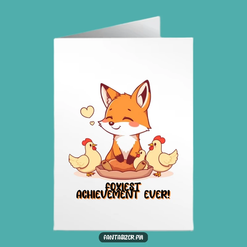 Free Printable Fox Congrats Card: Dream Big Downloadable Gift