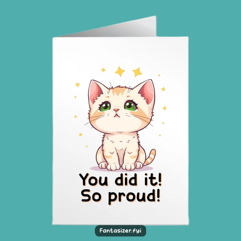 Free Printable Kitten Card: Funny Congrats Downloadable Gift for Cat Fans