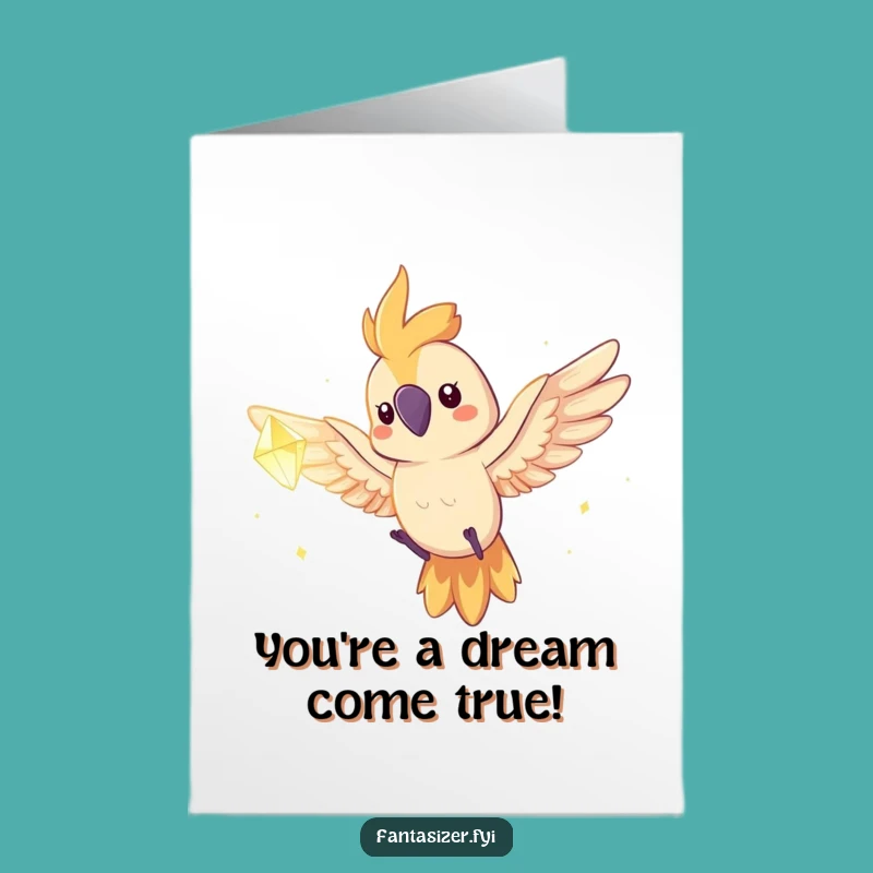 Free Printable Parrot Congratulations Card: Reaching Dreams, Downloadable Flying Gift