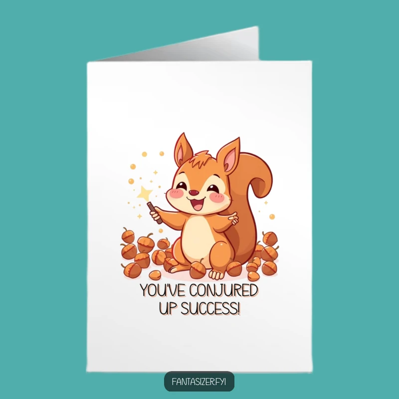 Free Printable Squirrel Congrats Card: Magic Acorns Downloadable Congratulations