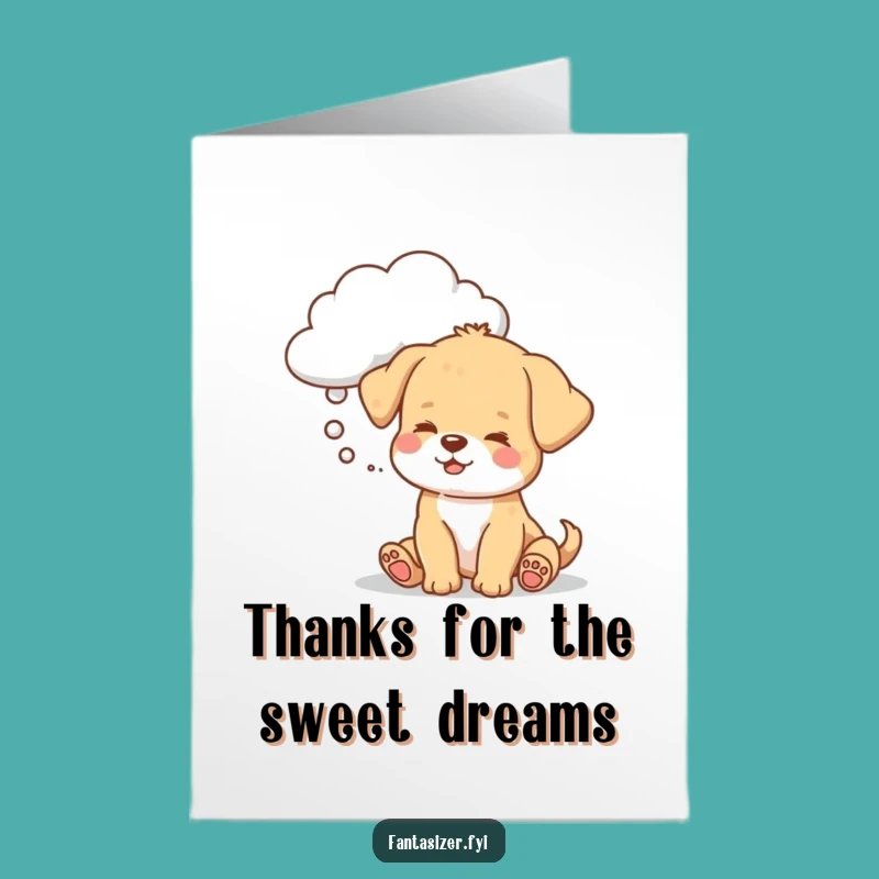 Free Printable Puppy Toy Dream Thank You Card - Cute DIY Downloadable