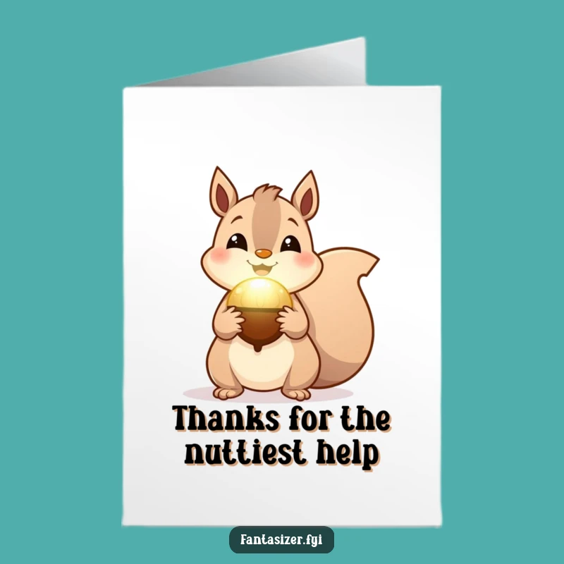 Free Printable Thank You Card: Squirrel's Magic Thanks, Grateful Glow, Cute Downloadable