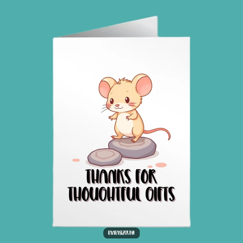 Free Printable Thank You Mouse Thought Stones Card - Clever Downloadable Gift