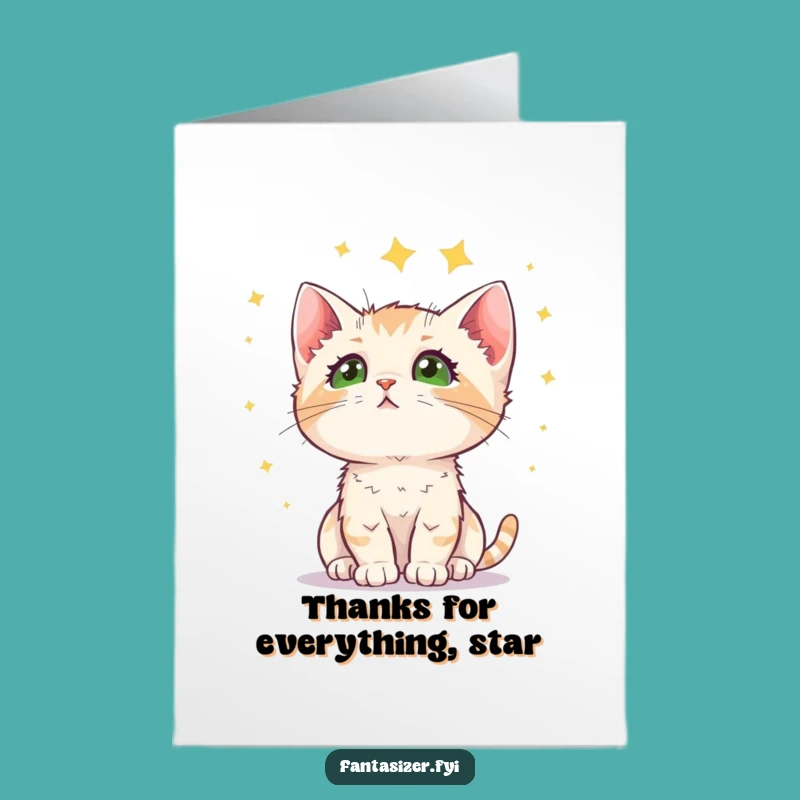 Free Printable Kitten Thank You Card: Funny Downloadable Gift for Grateful Hearts