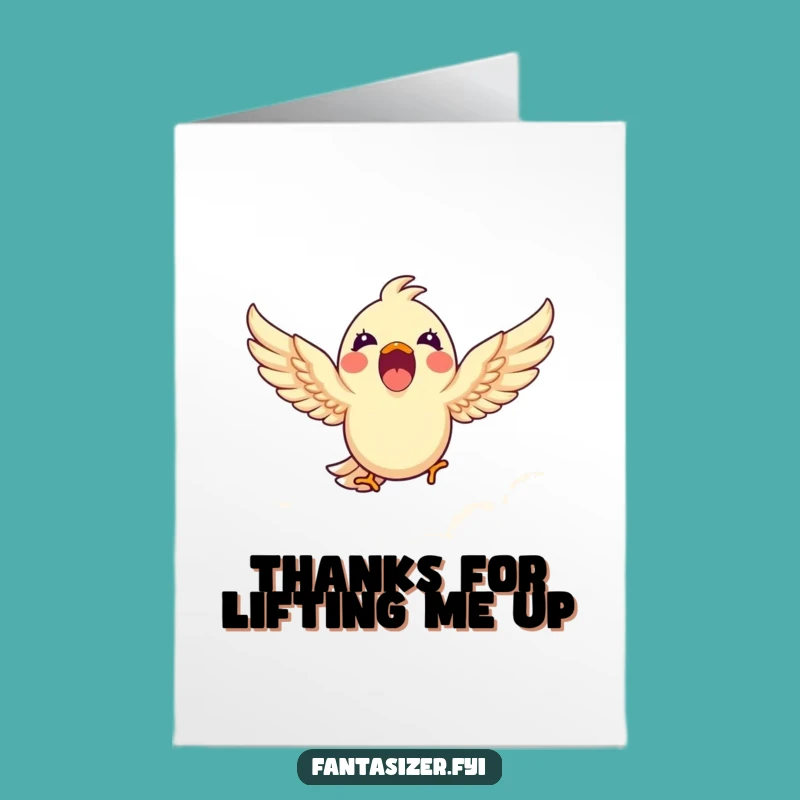 Free Printable Thank You Card: Grateful Bird's Flight - Funny Downloadable Gift