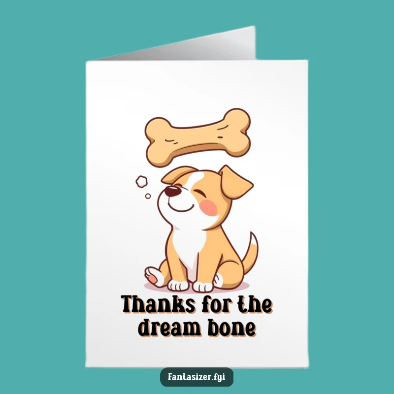 Free Printable Thank You Dog Card: Dreamy Bone Lover Downloadable for Gratitude