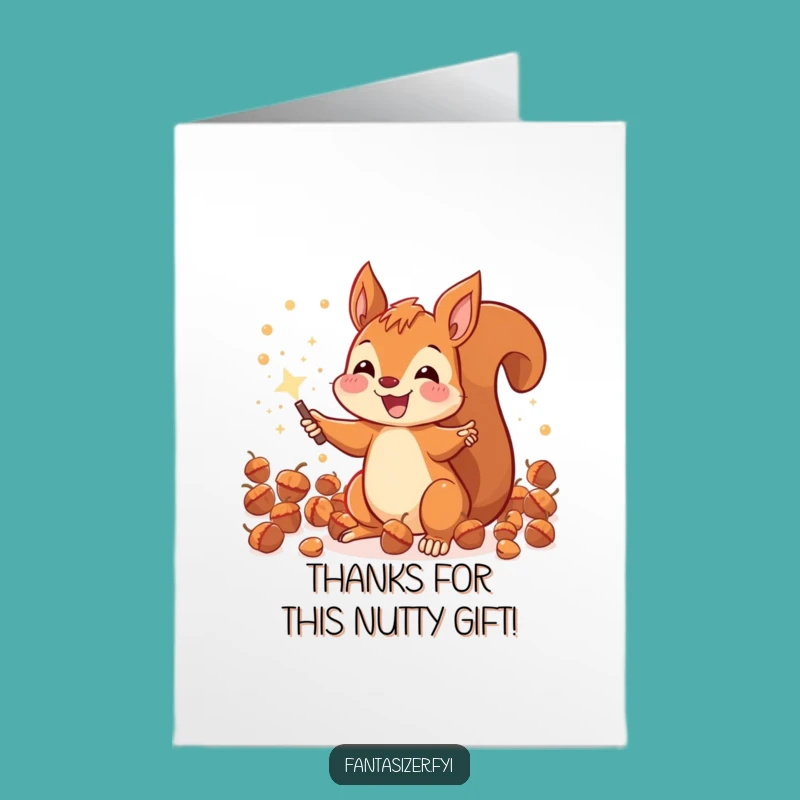 Free Printable Squirrel Thank You Card: Magic Acorns Thank You Gift