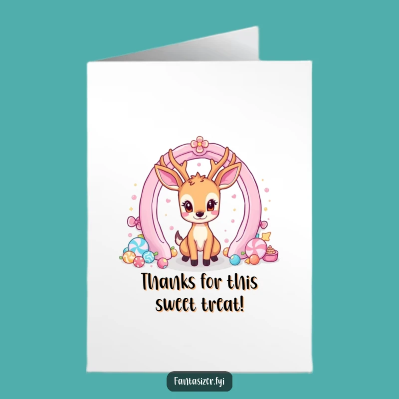 Free Printable Deer Candy Portal Thank You Card - Funny Downloadable Gift
