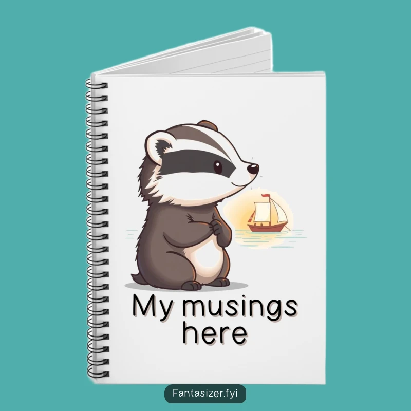 Funny Badger Sunset Notebook: Jot Down Your Thoughts Hilariously!