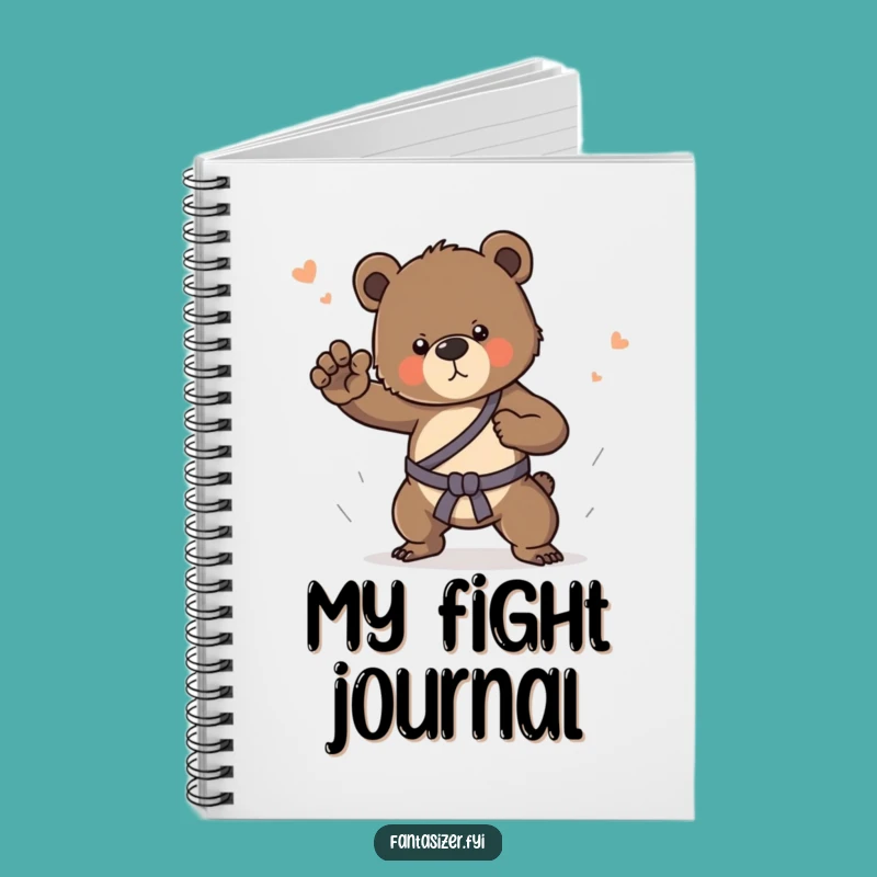 Funny Bear Cub Martial Arts Notebook: Jot Down Your Dreams Hilariously!
