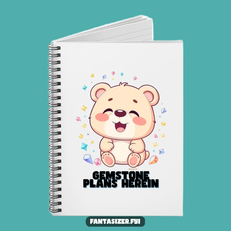 Funny Bear Gemstone Notebook: Jot Down Your Dazzling Ideas with Humorous Flair