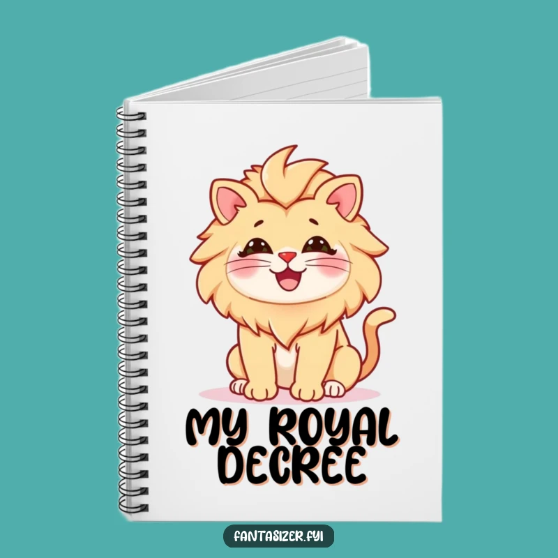 Funny Cat Lion Notebook: Majestic Journal, Ideal Funny Gift for Dreamers