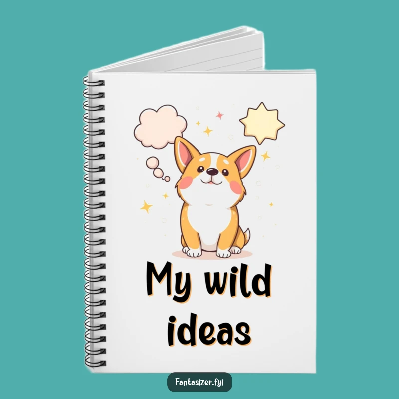 Funny Corgi Dreamer Notebook - Journal Your Fantasies