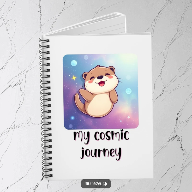 Funny Otter Notebook: A joyful otter swims through a galaxy, perfect for jotting down stellar ideas, creative thoughts, and cosmic plans.
