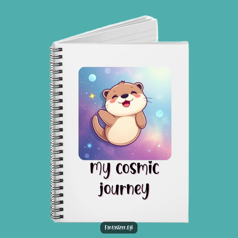 Funny Joyful Otter Galaxy Swimmer Notebook: Jot Down Cosmic Ideas Gift