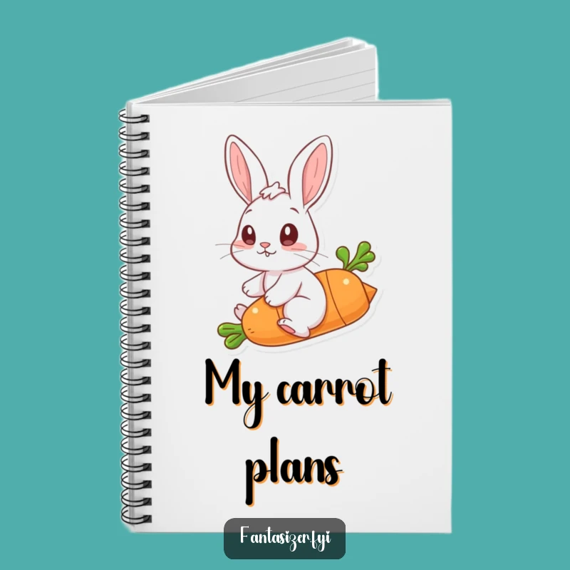 Funny Rabbit Carrot Flyer Notebook: Jot Down Playful Ideas