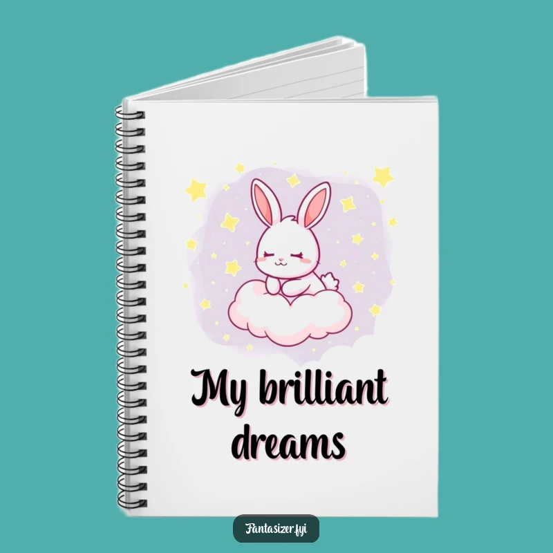 Funny Rabbit Dream Journal: Whimsical Starry Cloud Notebook Gift for Writers