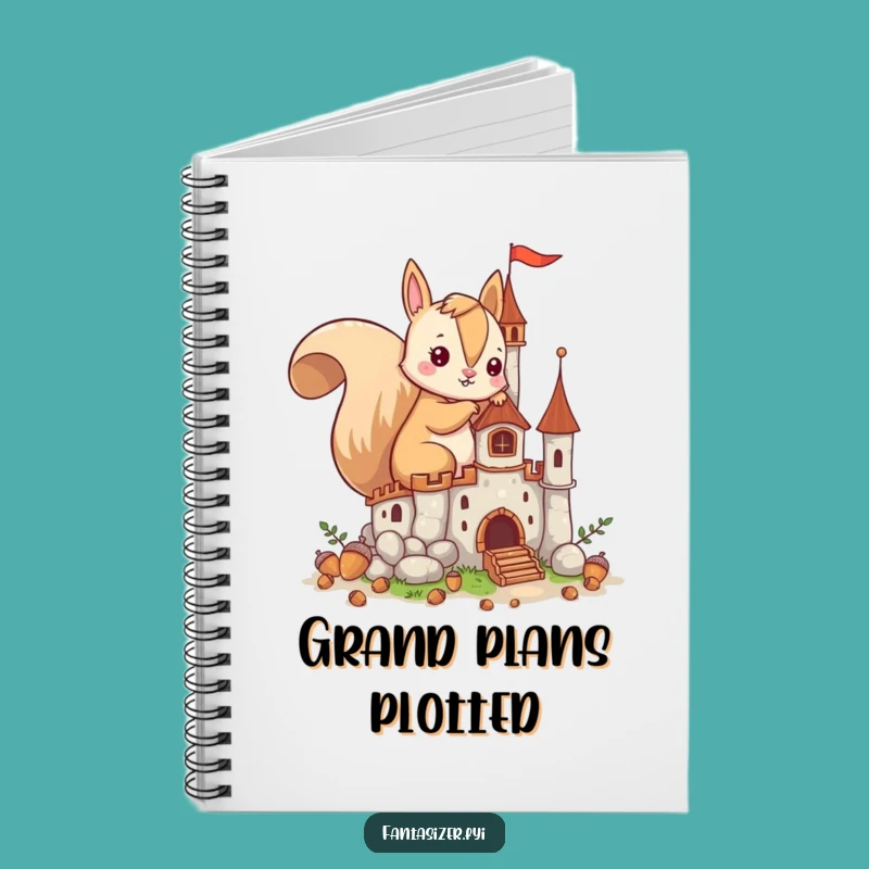 Funny Squirrel Castle Notebook: Imaginative Acorn Journal Gift