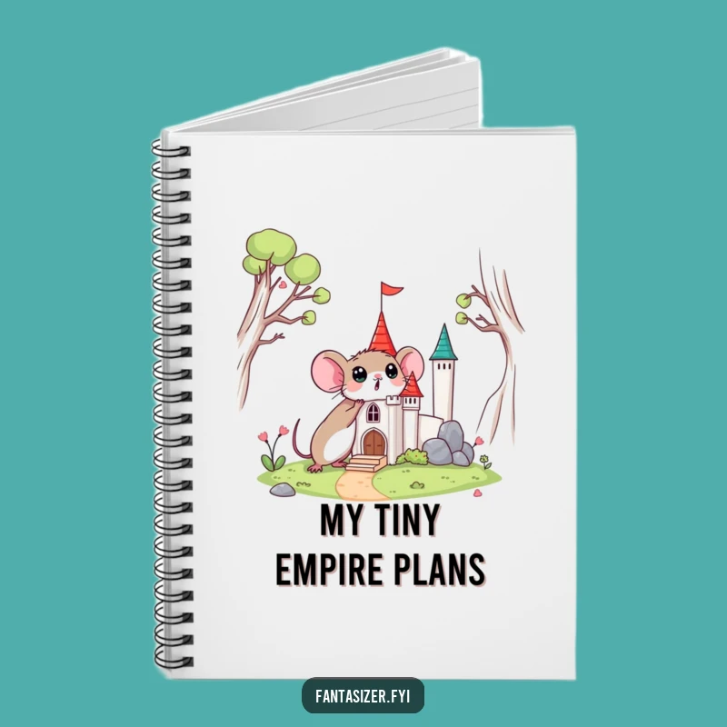 Funny Surprised Mouse Castle Notebook: Tiny Adventure Journal Gift