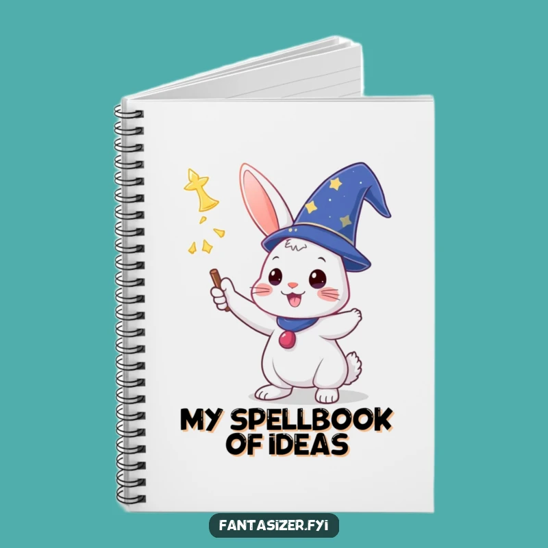 Funny Wizard Rabbit Notebook: Spell Casting Diary Journal Gift