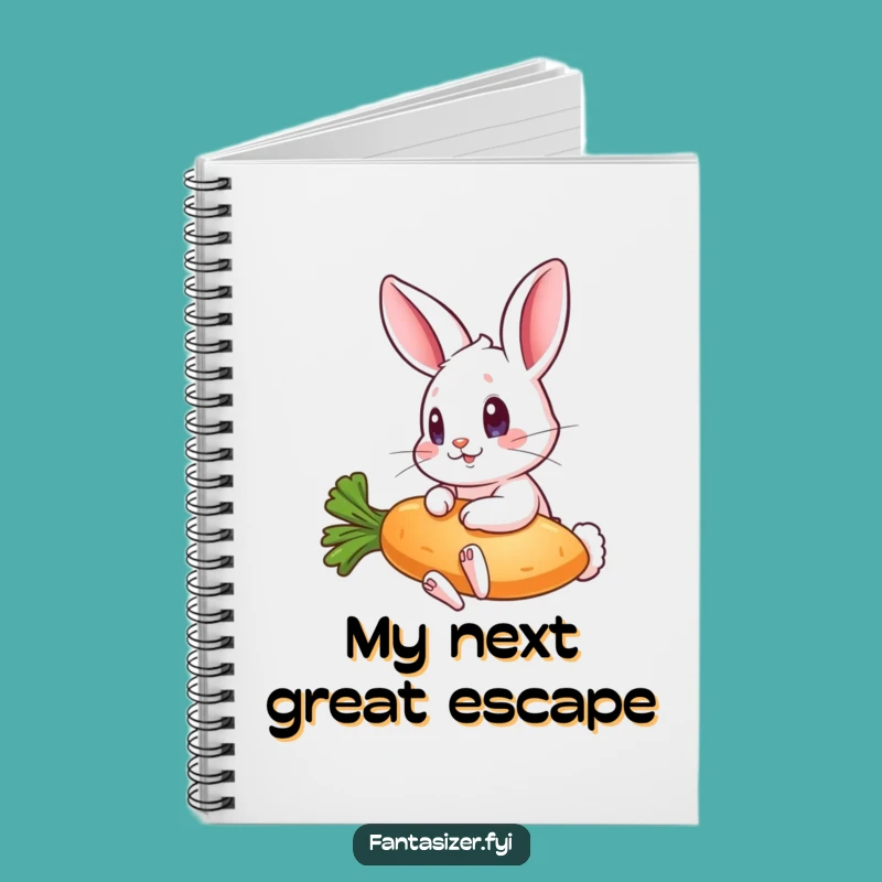 Funny Flying Carrot Rabbit Notebook: Jot Down Your Adventures with This Humorous Bunny Journal