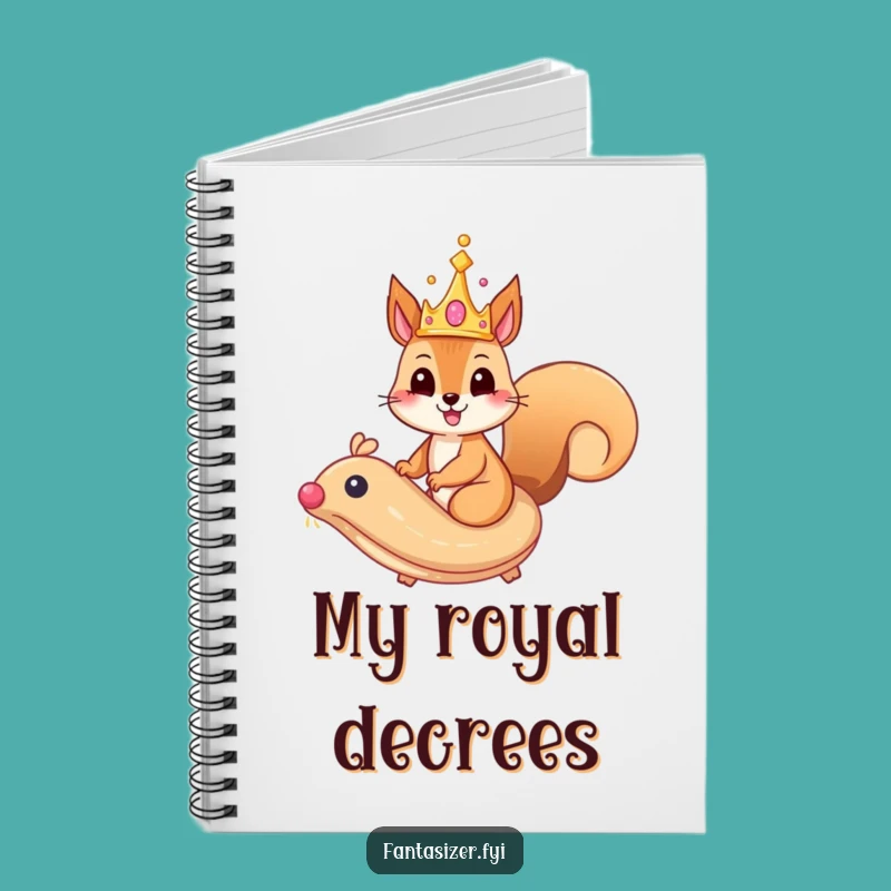 Funny Squirrel Notebook: Royal Pastry Log, Great for Funny Gift Ideas