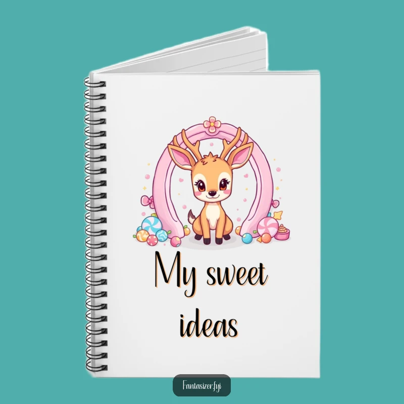 Funny Deer Notebook - Jot Down Sweet Ideas & Candy Dreams