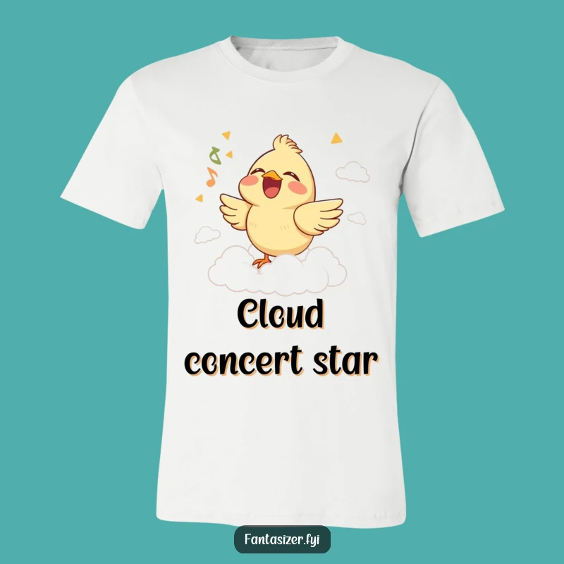 Funny Bird Cloud Stage T-Shirt: Wear Your Musical Dreams in Humorous Style