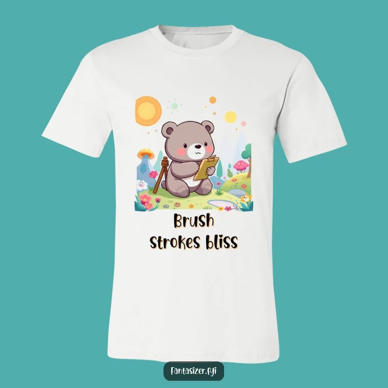 Funny Bear Artist Tee: Paint Your World Happy, A Hilarious Creative Gift Shirt