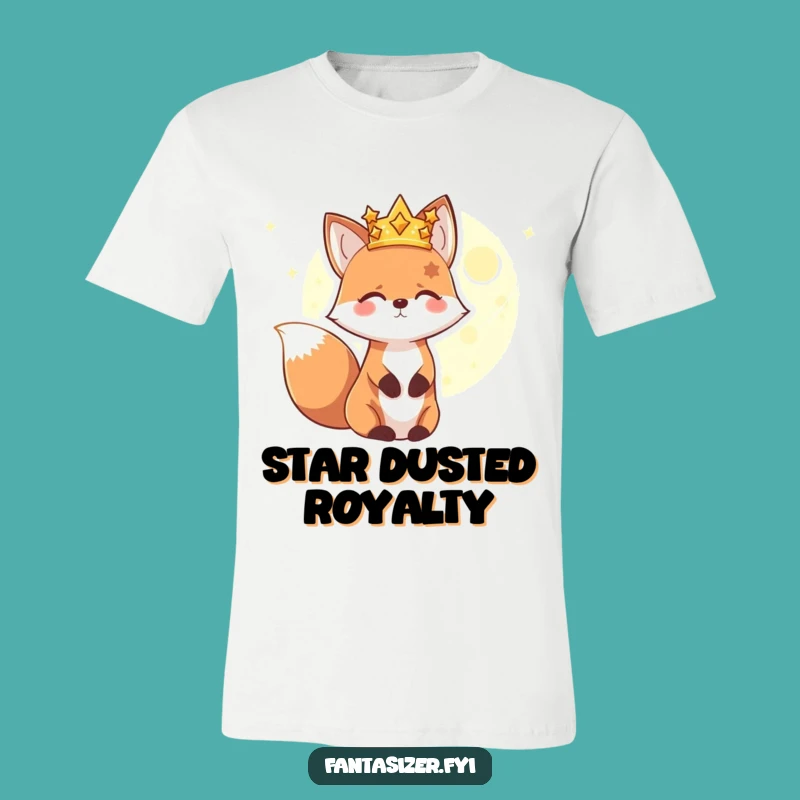 Funny Fox Cosmic T-Shirt: Star Crowned Fox Explorer, Hilarious Space Tee, Great Gift