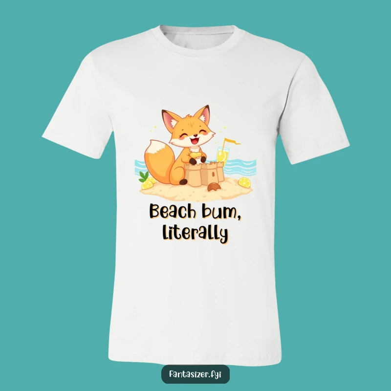 Funny Fox Lemonade Sandcastle T-Shirt: Hilarious Beach Vacation Tee for Giggles