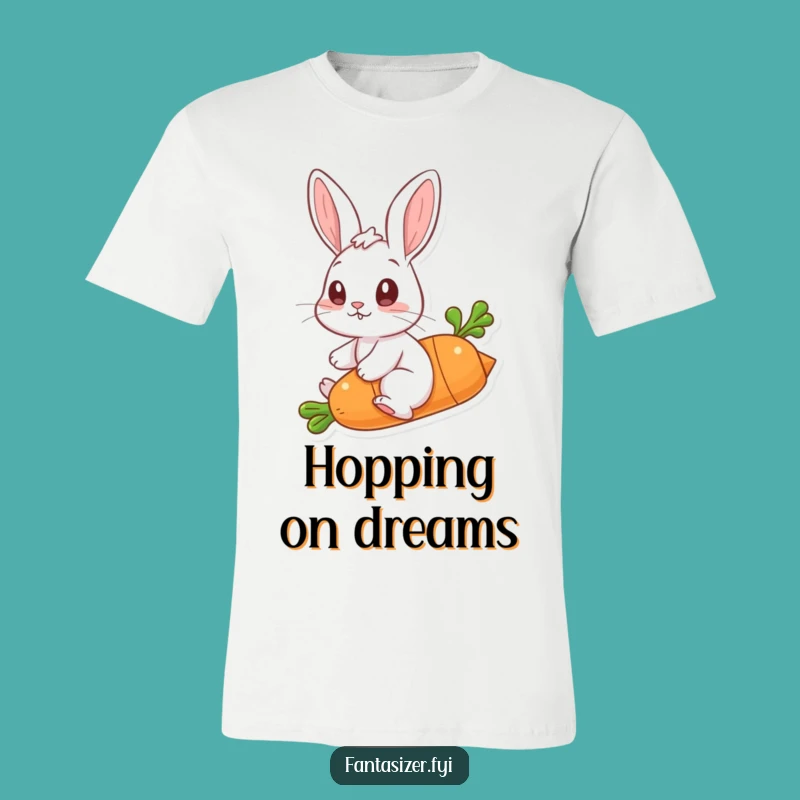 Funny Rabbit Flying Carrot T-Shirt: Ride the Fun Way!