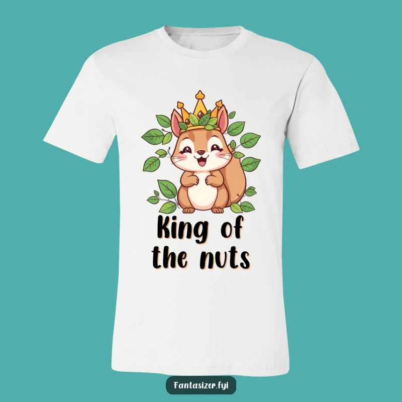 Funny Squirrel King T-Shirt: Rule Your Day in Style!