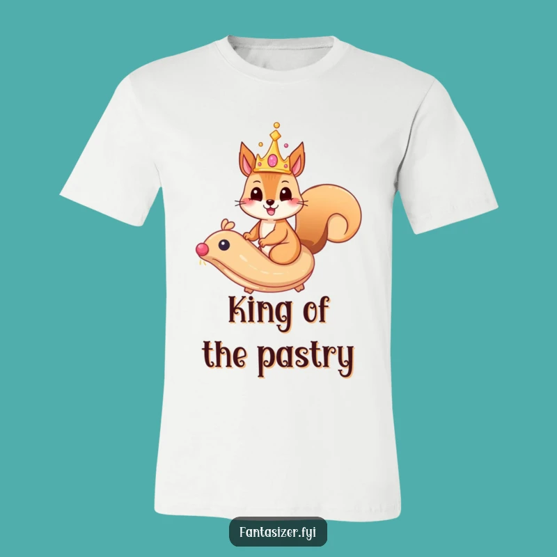 Funny Squirrel T-Shirt: Flying Pastry Rider, Regal and Funny Gift Tee