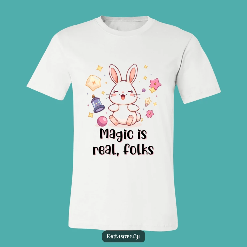 Funny Rabbit Magic T-Shirt: Wear the Wonder of Floating Objects