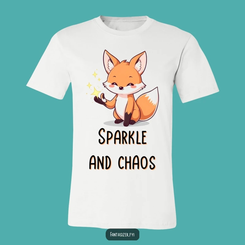 Funny Magic Fox Sparkle T-Shirt: Creative Paws Gift Tee