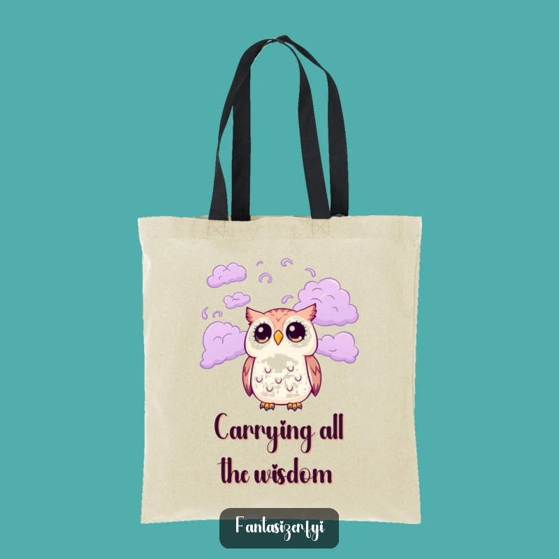 Funny Owl Cloud Tote Bag: Carry Your Magic with this Whimsical Accessory, Ideal Gift