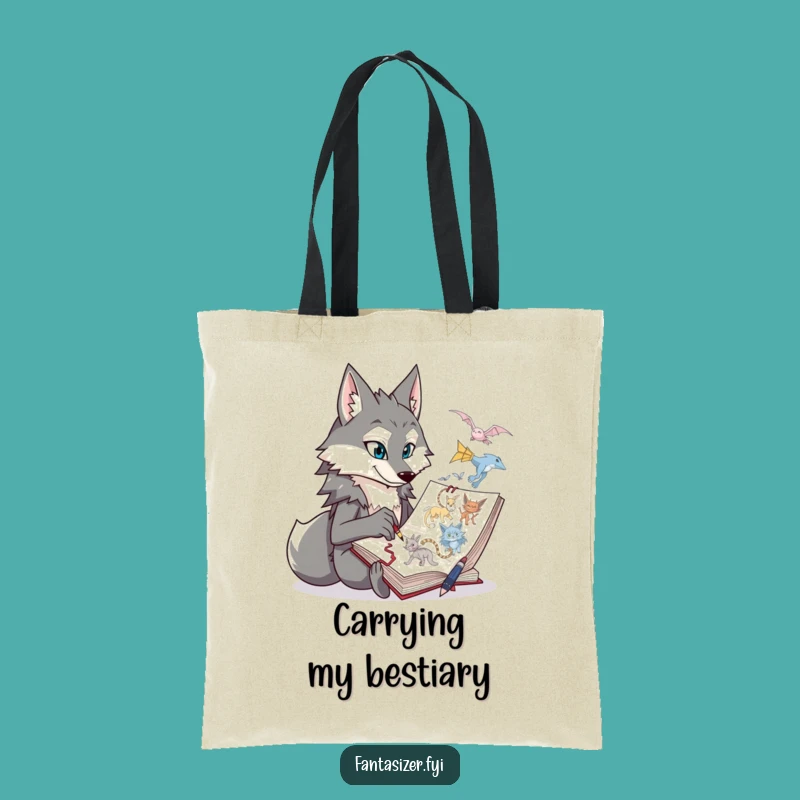 Funny Wolf Artist Tote Bag - Practical & Creative Gift