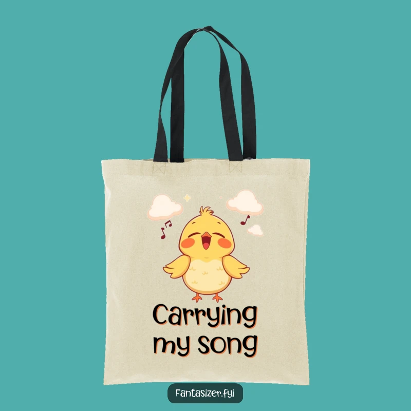 Funny Bird Cloud Stage Tote Bag: Carry Your Melody!