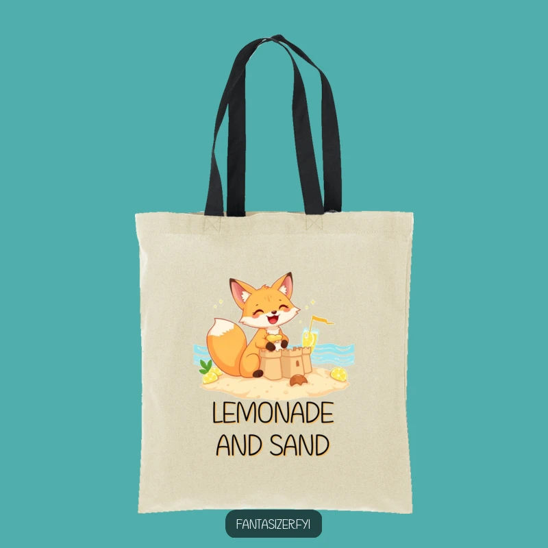 Funny Fox Lemonade Sandcastle Tote Bag: Chic and Hilarious Carry-All Gift