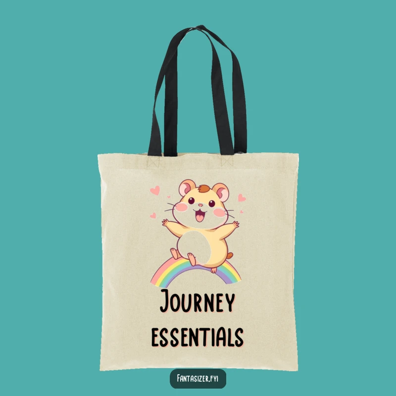 Funny Hamster Rainbow Tote: Carry Your Wonder, A Hilarious & Whimsical Gift Bag