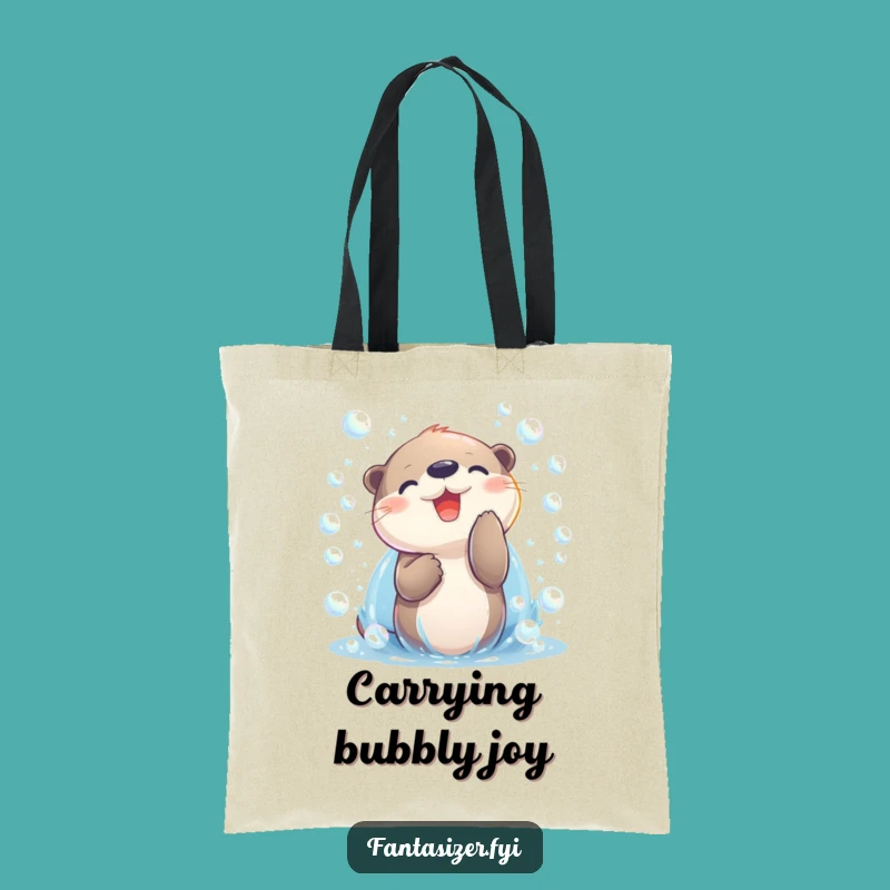 Funny Otter Bubble Fun Tote Bag - Practical & Joyful Gift